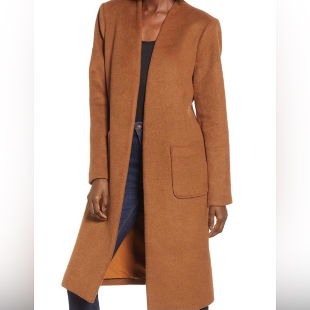 Mural midi camel coat duster tan trench boyfriend
